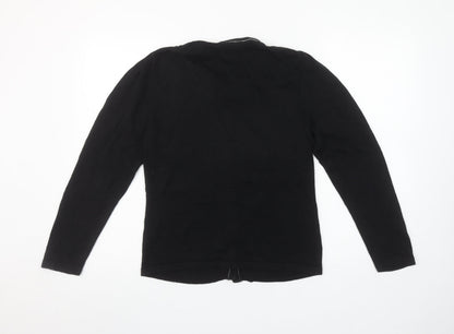 Womens UK Size M iZ Black Cardigan Jumper