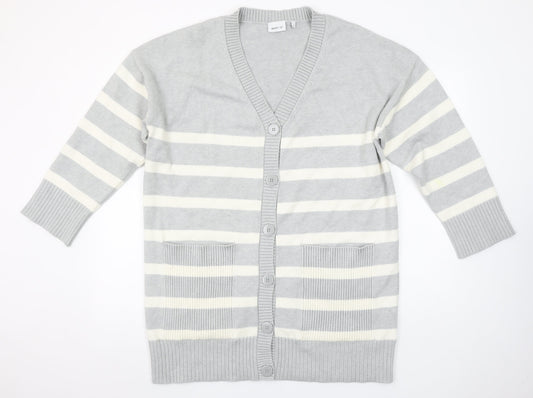 Womens UK Size L NEXT Grey Cardigan Jumper