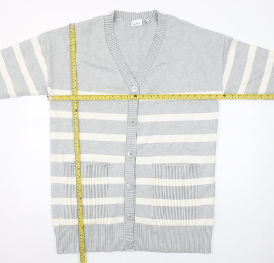 Womens UK Size L NEXT Grey Cardigan Jumper