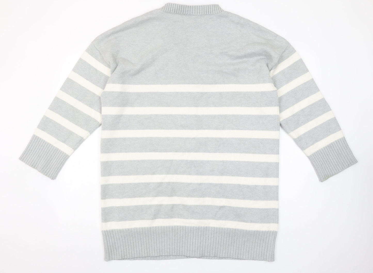 Womens UK Size L NEXT Grey Cardigan Jumper