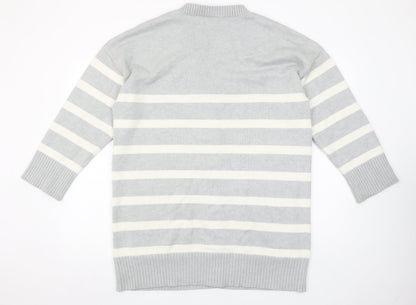 Womens UK Size L NEXT Grey Cardigan Jumper