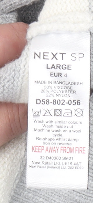 Womens UK Size L NEXT Grey Cardigan Jumper