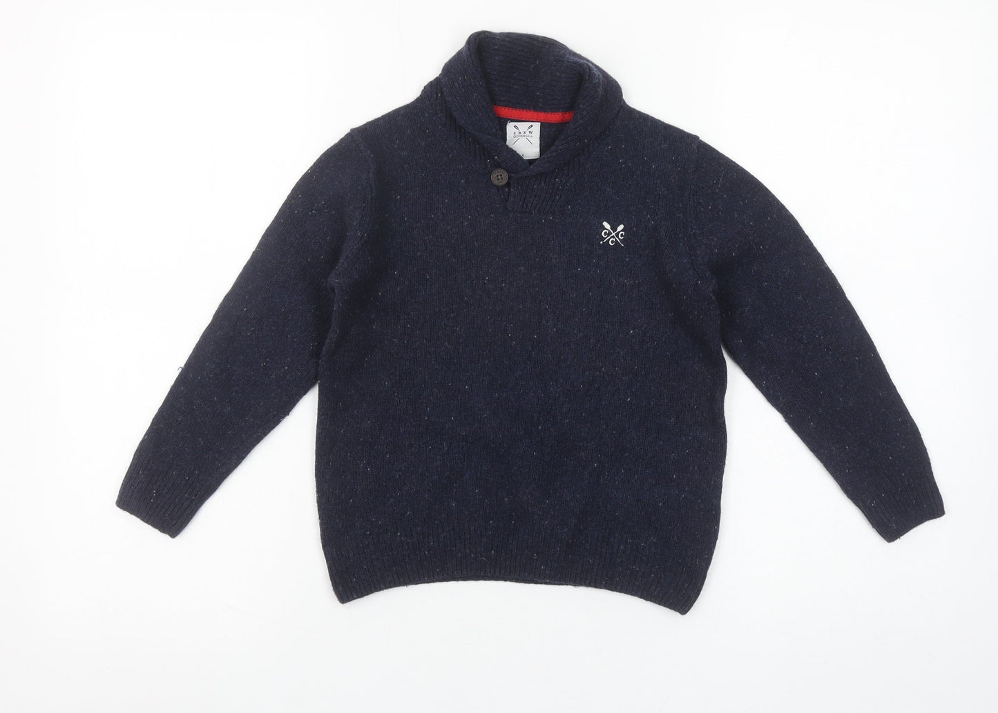 Boys UK Size 6 Years Crew Clothing Co. Blue Pullover Jumper