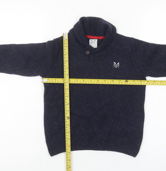 Boys UK Size 6 Years Crew Clothing Co. Blue Pullover Jumper