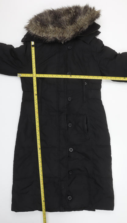 Womens UK Size M Tommy Hilfiger Black Parka Coat