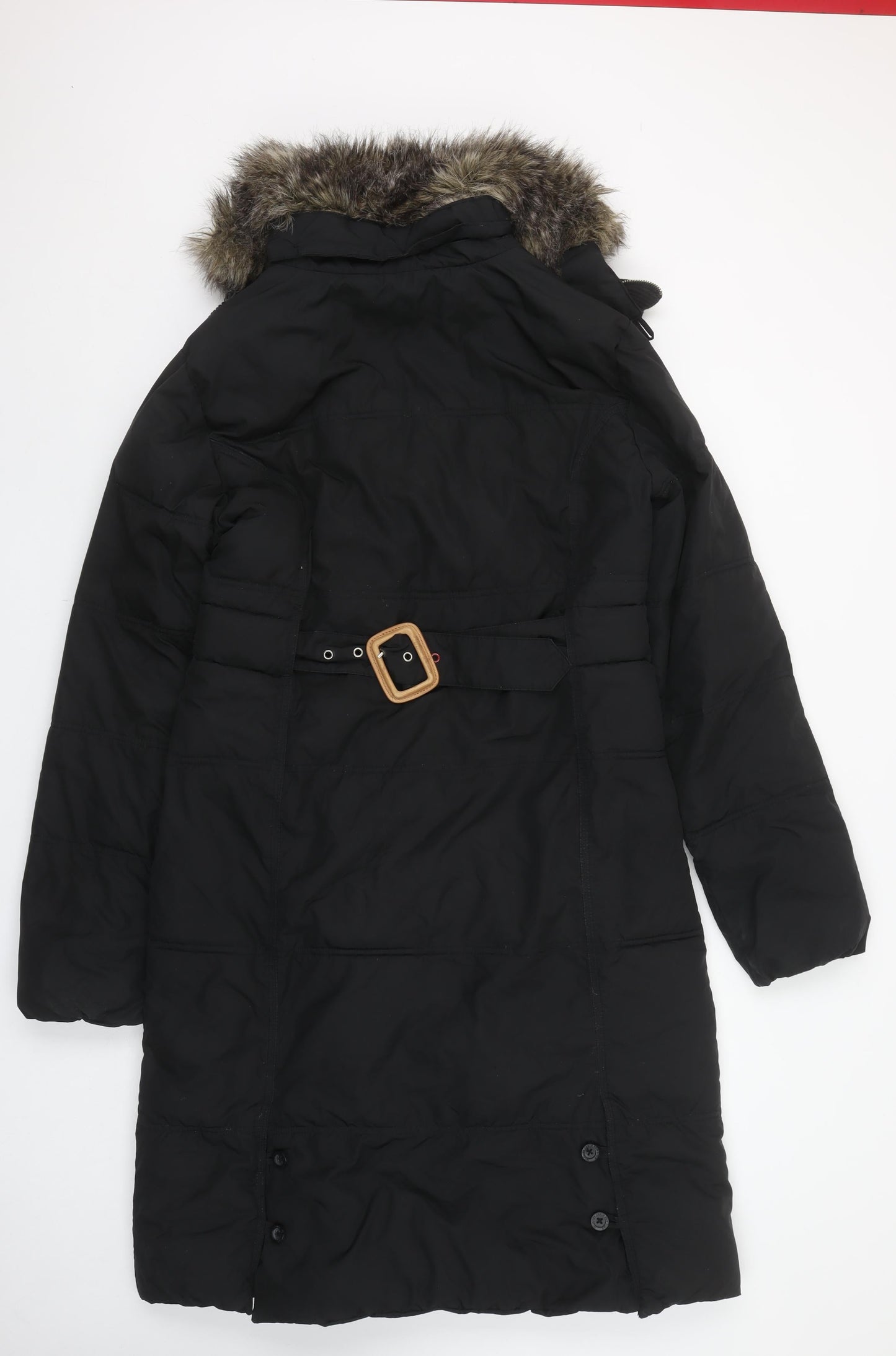 Womens UK Size M Tommy Hilfiger Black Parka Coat