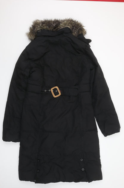 Womens UK Size M Tommy Hilfiger Black Parka Coat