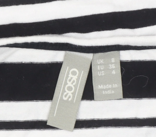 Womens UK Size 8 ASOS Black Basic T-Shirt