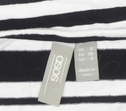 Womens UK Size 8 ASOS Black Basic T-Shirt