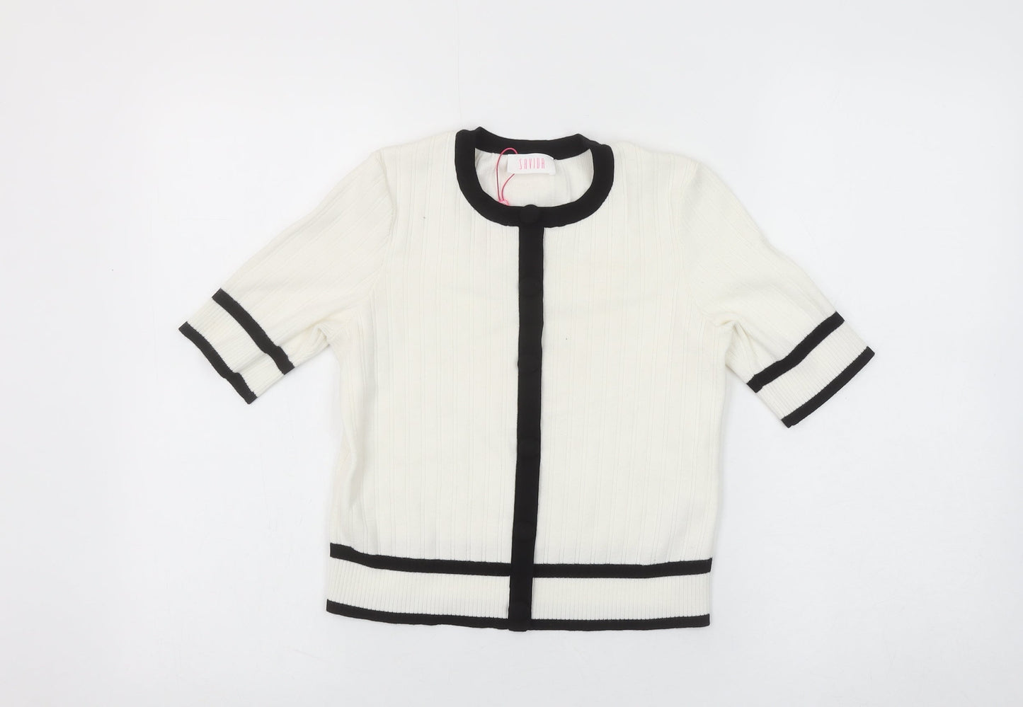 Womens UK Size S Savida White Basic Blouse
