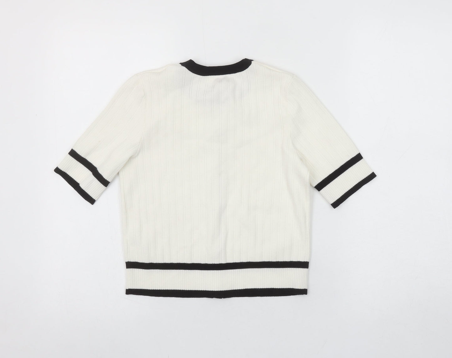 Womens UK Size S Savida White Basic Blouse