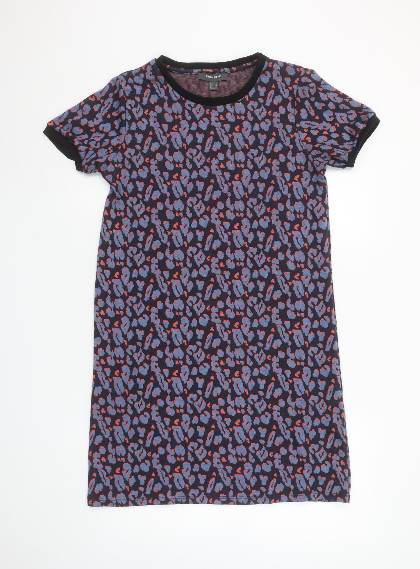 Primark Womens Multicoloured Animal Print T-Shirt Dress Size 14
