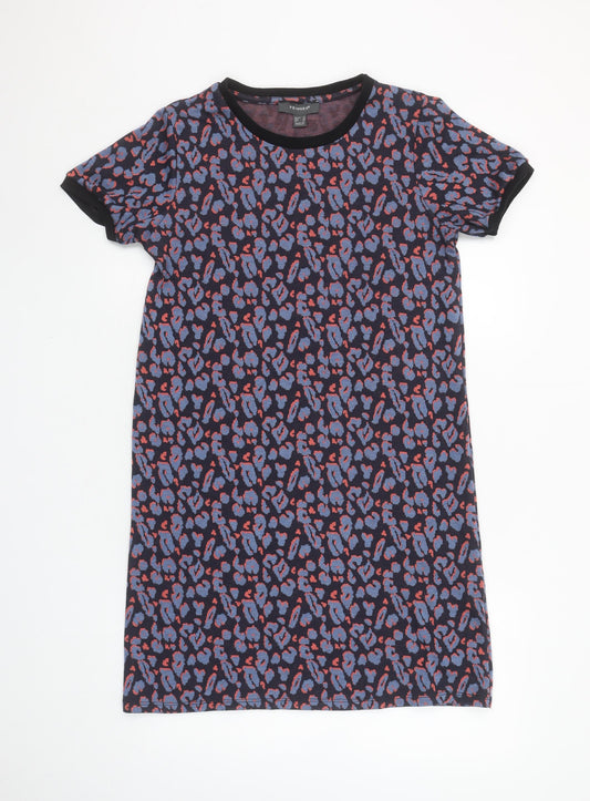 Primark Womens Multicoloured Animal Print T-Shirt Dress Size 14