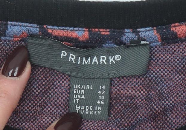 Primark Womens Multicoloured Animal Print T-Shirt Dress Size 14