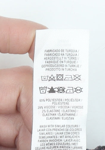 Primark Womens Multicoloured Animal Print T-Shirt Dress Size 14