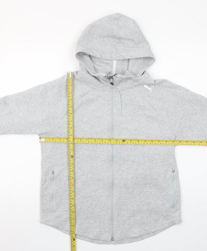 Womens UK Size M PUMA Grey Full Zip Hoodie