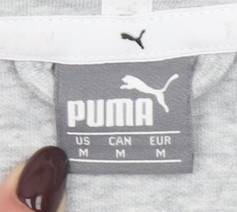 Womens UK Size M PUMA Grey Full Zip Hoodie