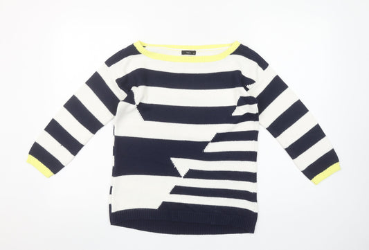 Womens UK Size 10 M&Co Blue Pullover Jumper