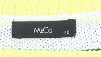 Womens UK Size 10 M&Co Blue Pullover Jumper
