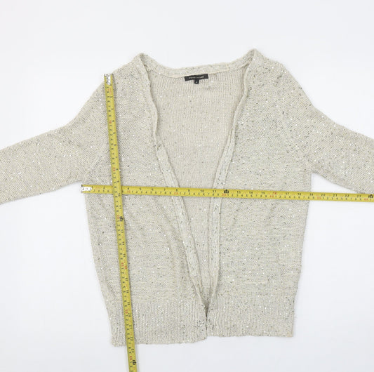 Womens UK Size 6 River Island Beige Cardigan Jumper