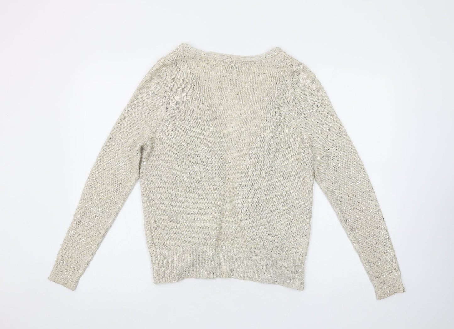 Womens UK Size 6 River Island Beige Cardigan Jumper