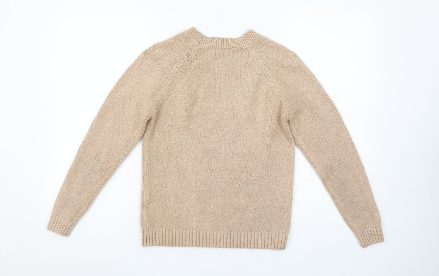 Dorothy Perkins Women’s Beige Beaded Crew Neck Jumper Size 10