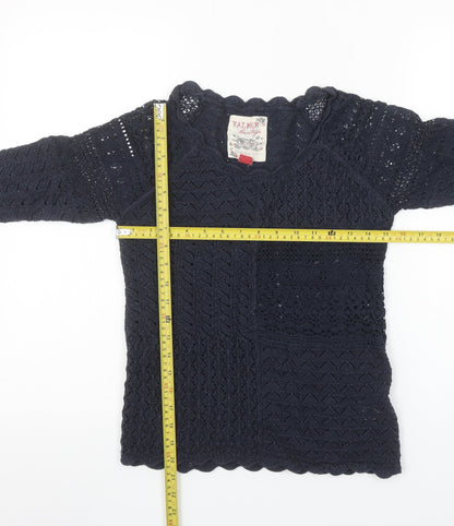 Falmer Heritage Women’s Blue Crochet Tunic Top Size 10