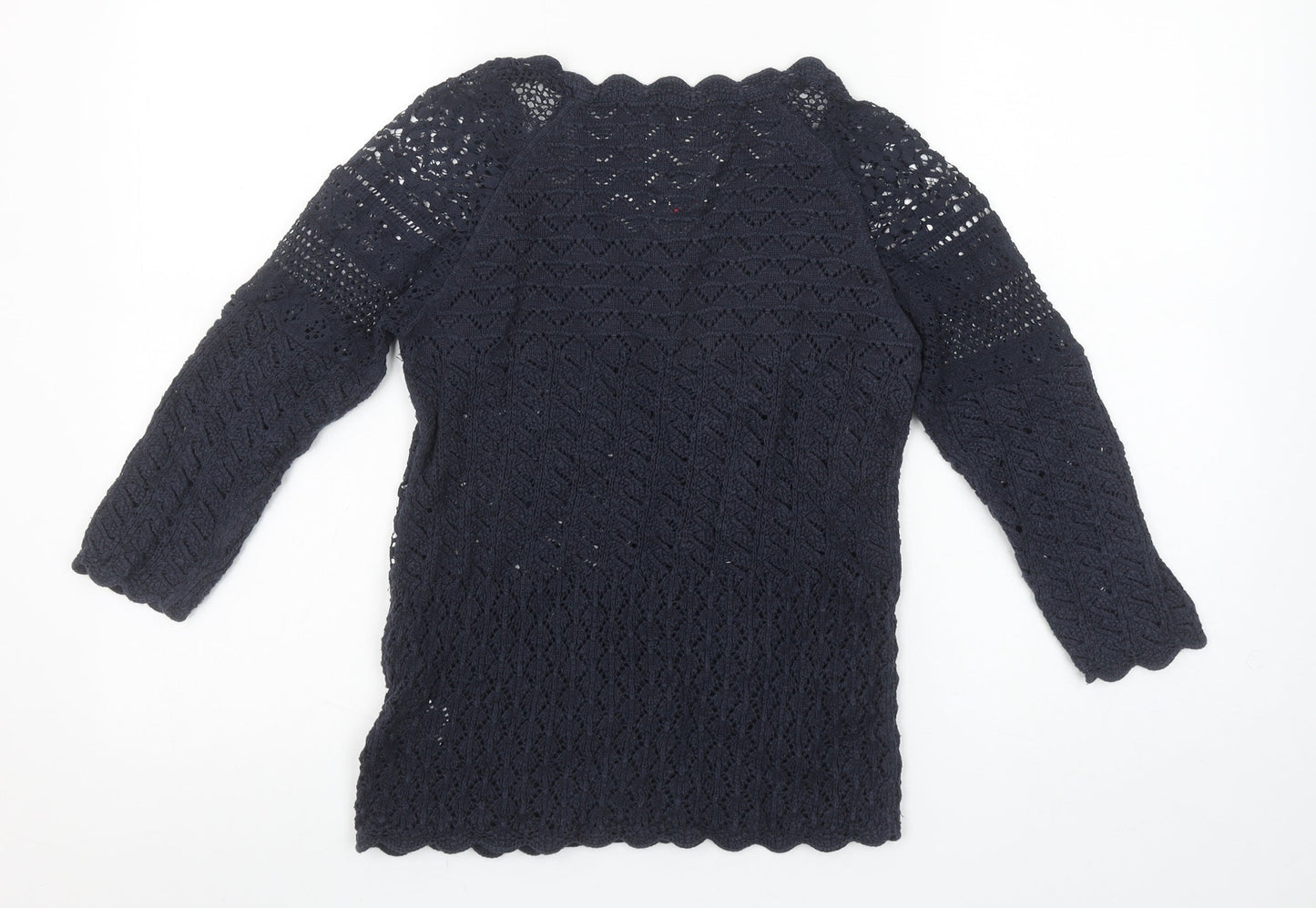 Falmer Heritage Women’s Blue Crochet Tunic Top Size 10