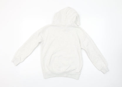 Jordan Girls Ivory Hoodie 10-12 Years Pullover Fleece Logo Hooded Sweatshirt