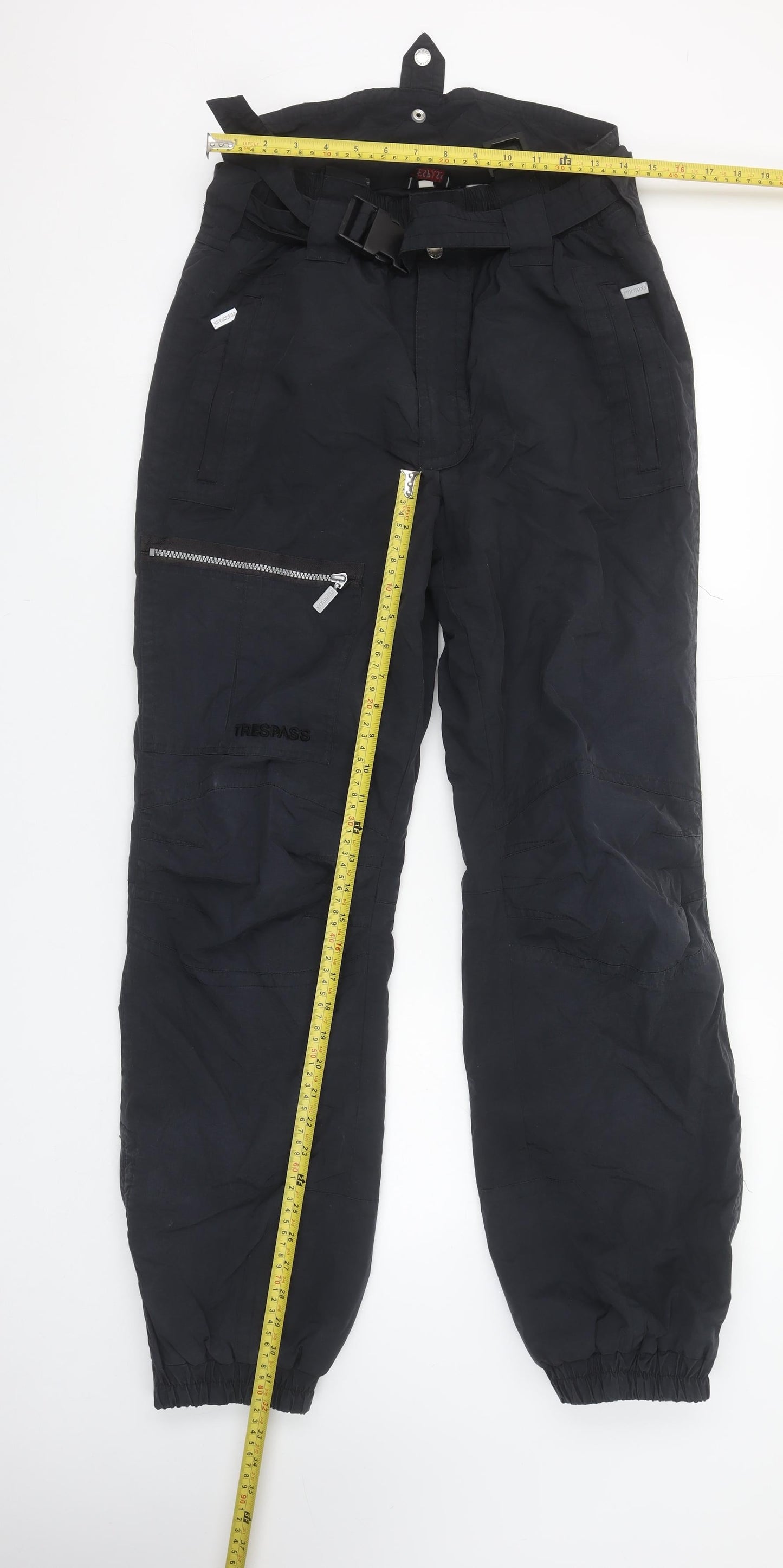 Trespass Men’s Black Snow Pants S Waterproof Insulated Winter Trousers