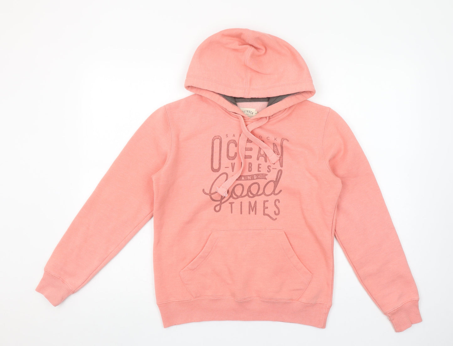 Womens UK Size 8 Saltrock Pink Pullover Hoodie