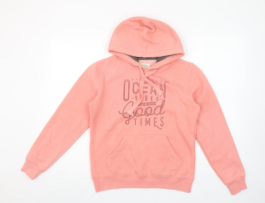 Womens UK Size 8 Saltrock Pink Pullover Hoodie