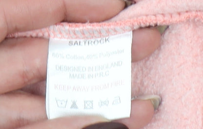 Womens UK Size 8 Saltrock Pink Pullover Hoodie
