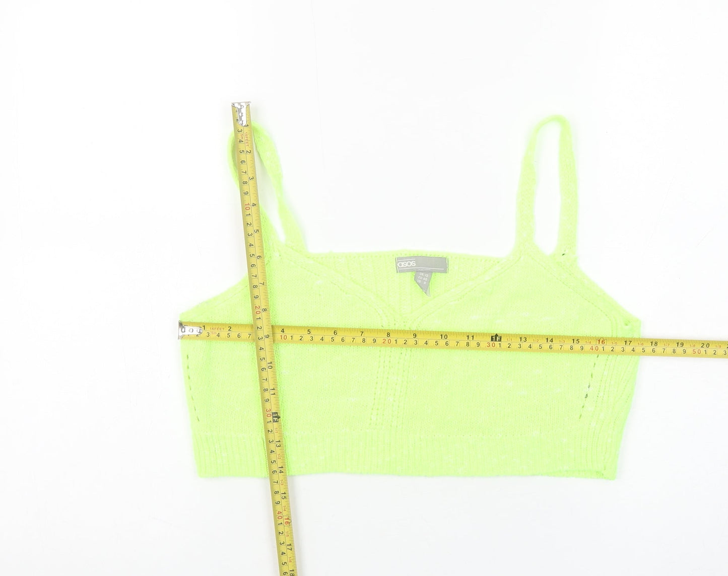 Womens UK Size 12 ASOS Green Camisole Tank