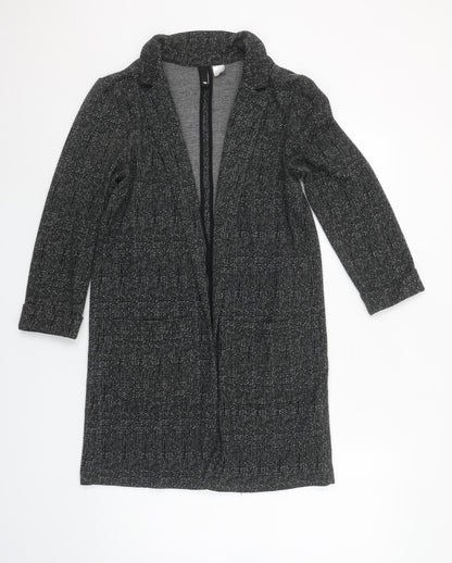 Zara Women Grey Mid-Length Woven Blazer Size 10