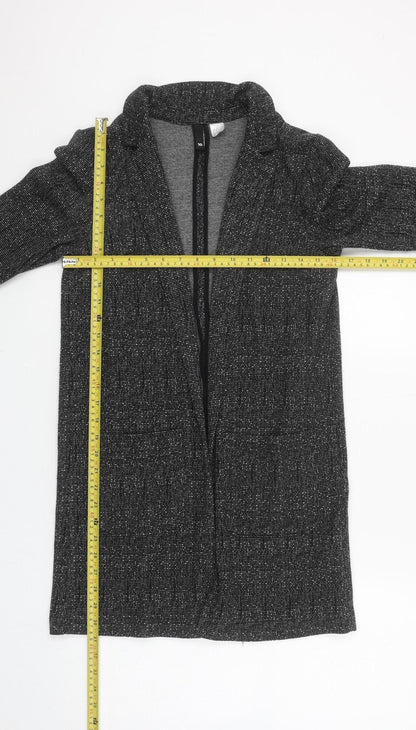 Zara Women Grey Mid-Length Woven Blazer Size 10