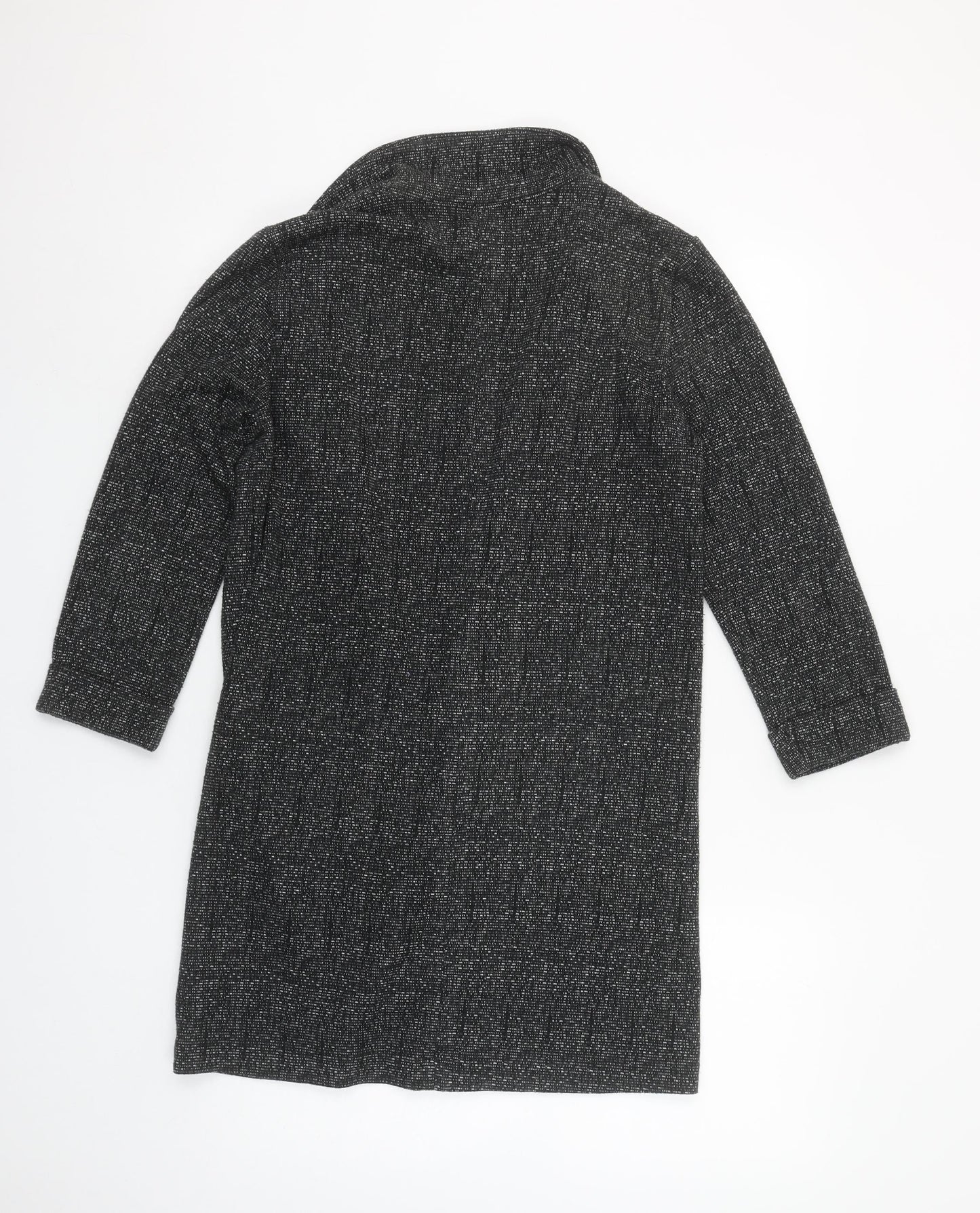 Zara Women Grey Mid-Length Woven Blazer Size 10