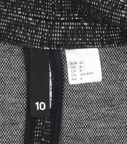 Zara Women Grey Mid-Length Woven Blazer Size 10