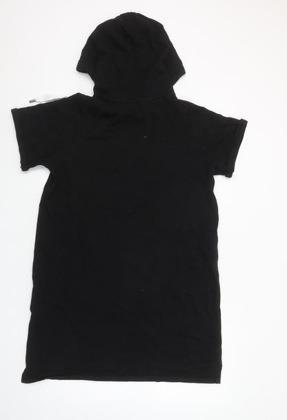 DKNY Sport Women's Black Short Sleeve Hoodie Dress Size M