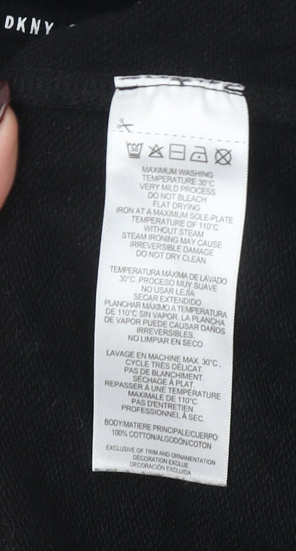 DKNY Sport Women's Black Short Sleeve Hoodie Dress Size M