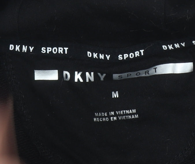 DKNY Sport Women's Black Short Sleeve Hoodie Dress Size M