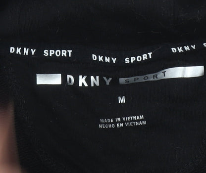 DKNY Sport Women's Black Short Sleeve Hoodie Dress Size M