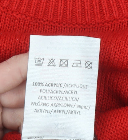 Womens UK Size XS Brave Soul Red Pullover Jumper