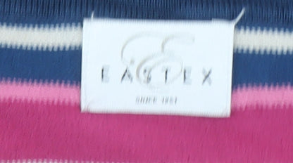 Eastex Women's Multicoloured Striped 3/4 Sleeve Pullover Jumper Size 20