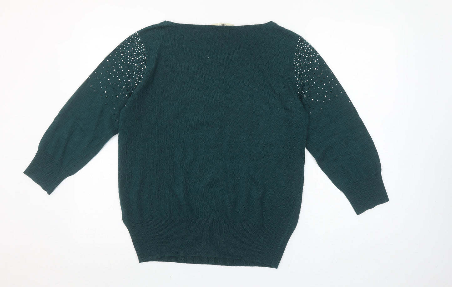 Womens UK Size L Oasis Green Pullover Jumper