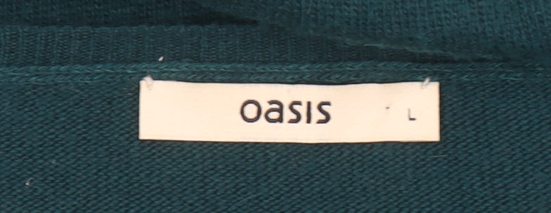 Womens UK Size L Oasis Green Pullover Jumper