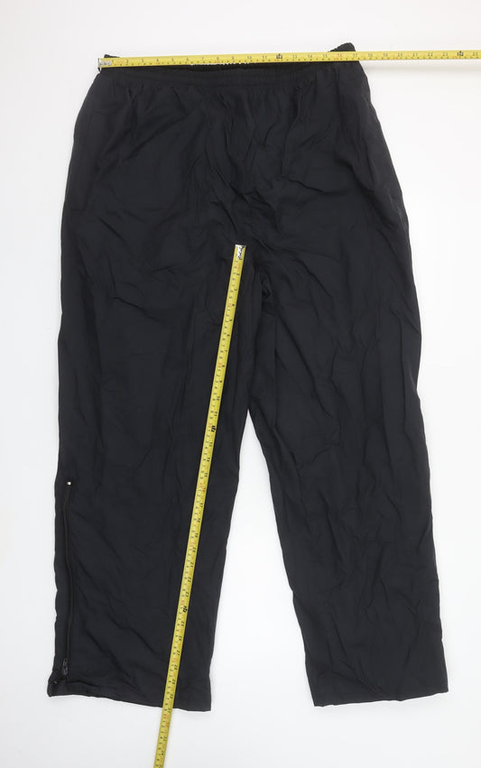 SCANDA Men's Black 2XL Waterproof Rain Trousers with Ankle Zip