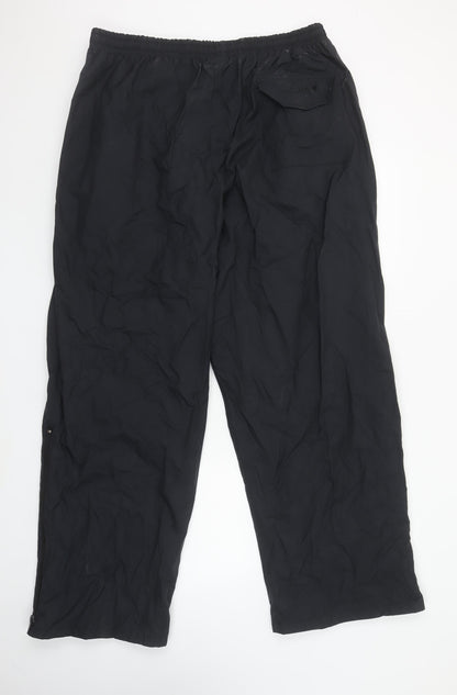 SCANDA Men's Black 2XL Waterproof Rain Trousers with Ankle Zip