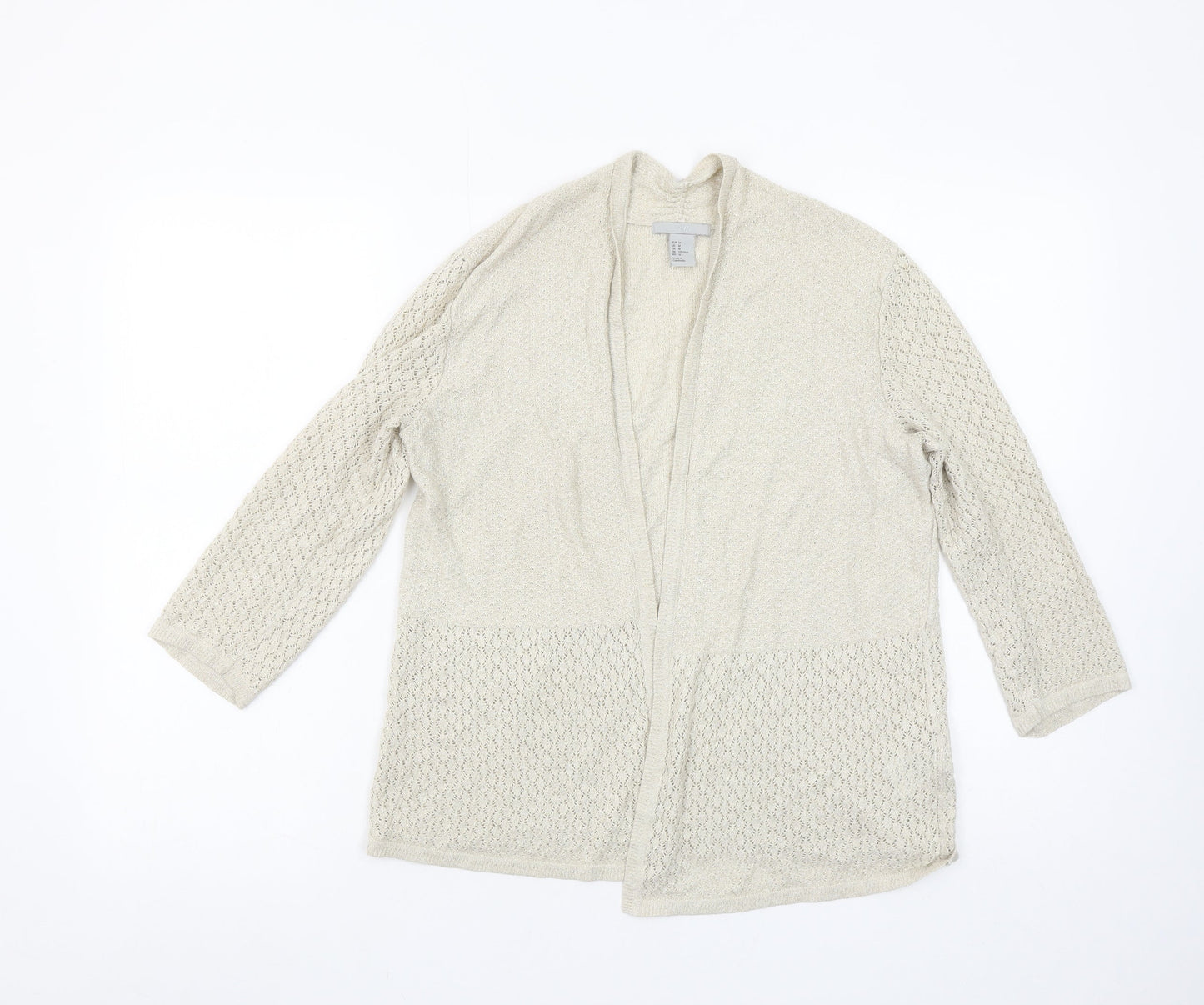 Womens UK Size 12 H&M Beige Cardigan Jumper