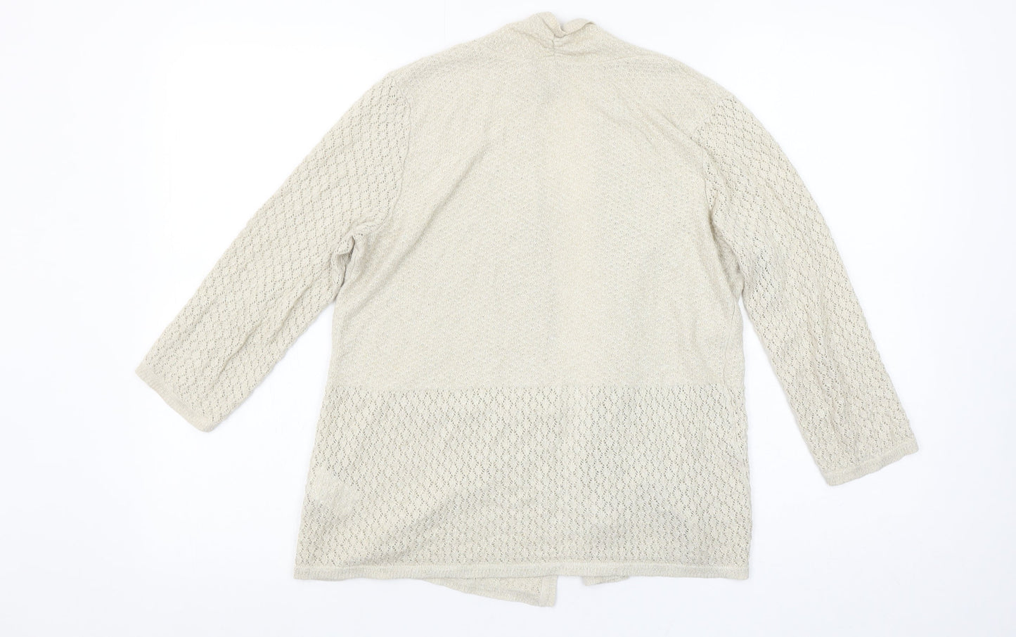 Womens UK Size 12 H&M Beige Cardigan Jumper